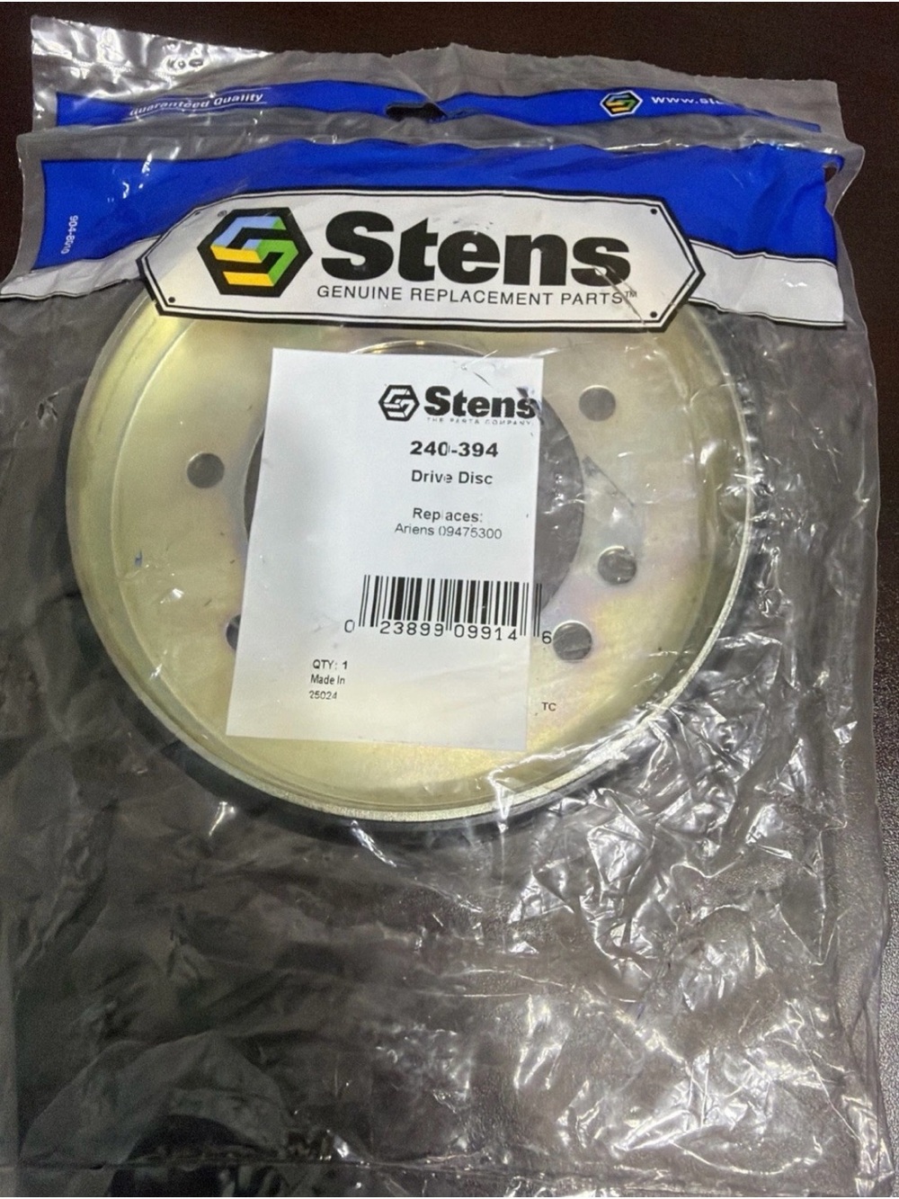 Stens 240-394 Drive Disc / Ariens 04743700